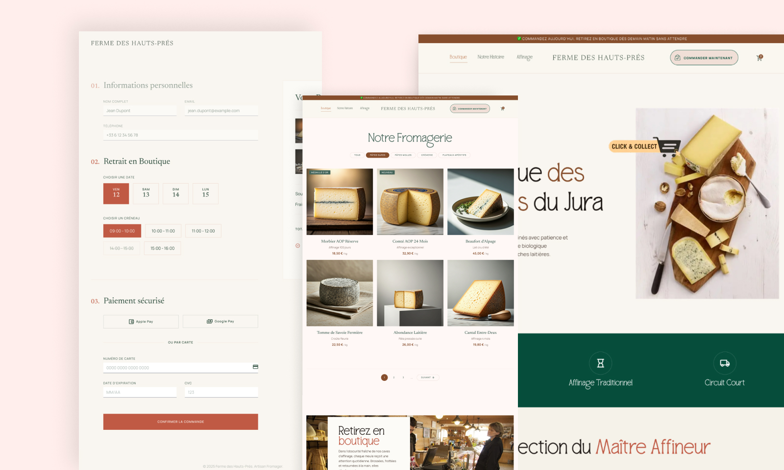 Pages — Navigation complète du site